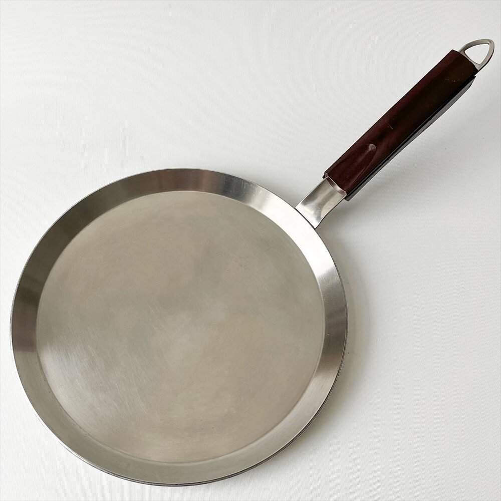 Vintage Lagostina Thermoclad Tri-ply 18/10 Stainless Steel Crepe Fry Pan 9.5"